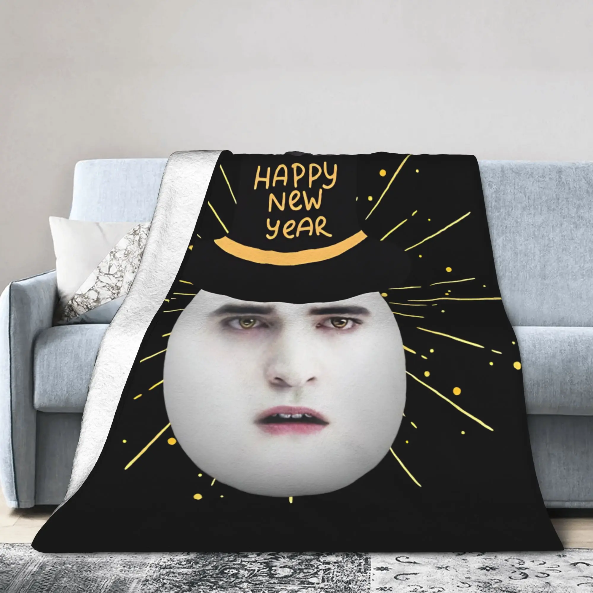 New Years Eggward Blanket Velvet Twilight Edward Cullen Ultra-Soft Throw Blanket for Bedding Couch Bed Rug