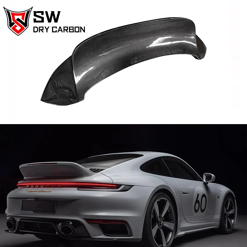 

Dry Carbon Fiber Sport Classic Rear Spoiler Rear Wing Splitter for Porsche 992 911 Carrera