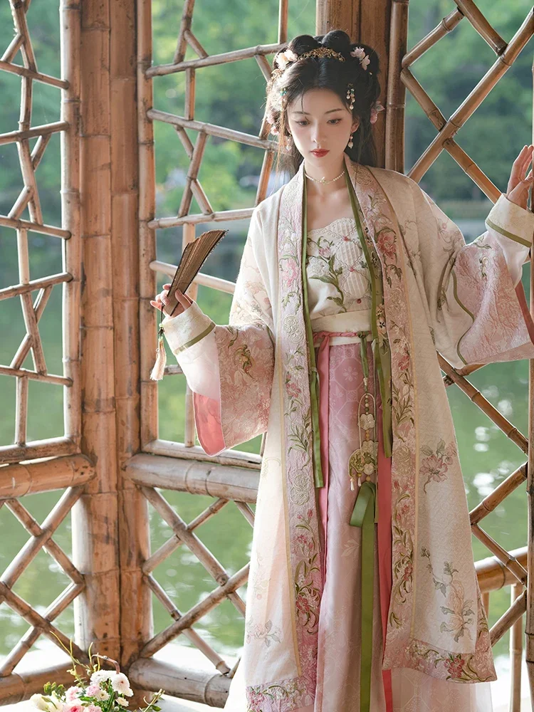 

Song Dynasty Hanfu Chinese Style Traditional Hanfu Dress Women Elegant Ancient Costume Oriental Retro Fairy Set