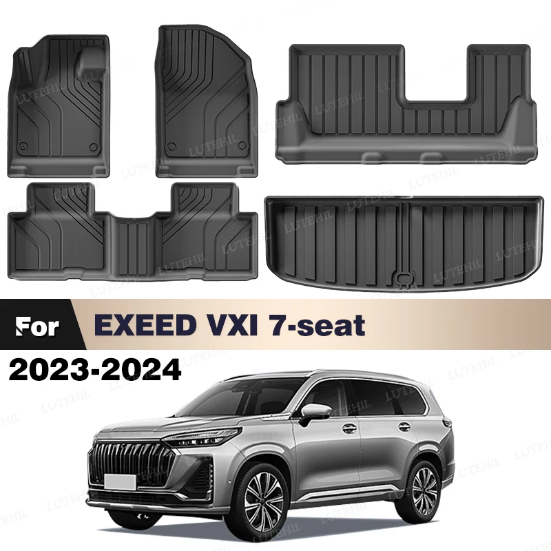 

LUTEHIL For EXEED VXI 7-seat 2023-2024 Custom All-Weather TPE Floor Mat Trunk MatCarpet Cover Auto Interior Protector Accessorie
