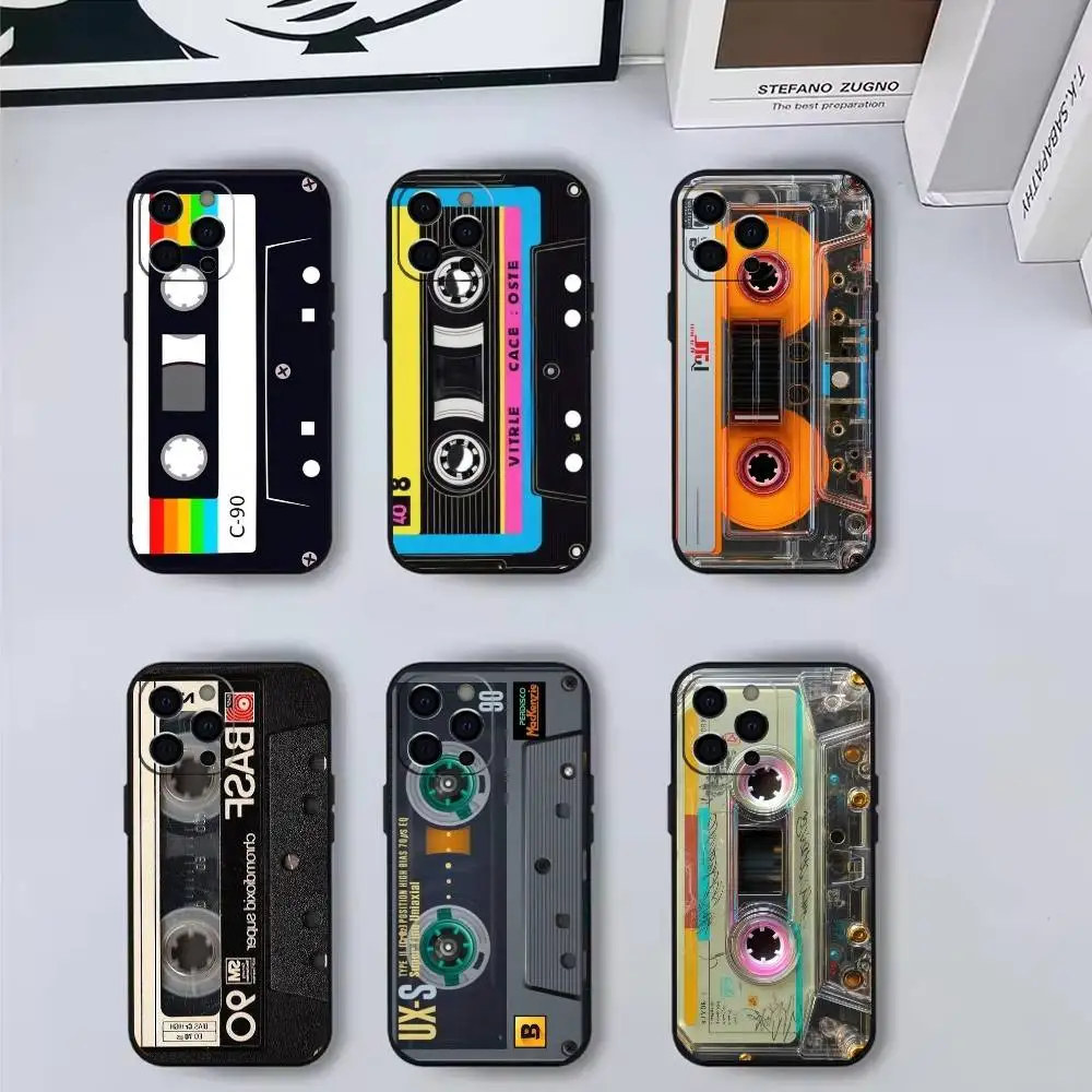 

Magnetic R-Radio Tape Phone Case For iPhone 17,16,15,14,13,12,11 Plus,Pro,Max,XS Silicone Soft Cover