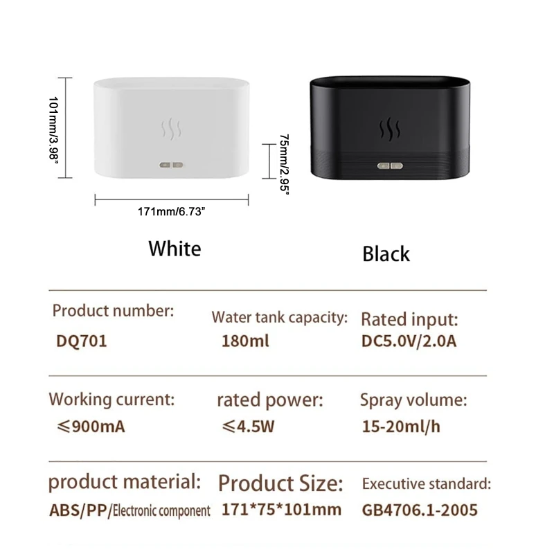 다기능 가습기 침실 쿨 안개 가습기 데스크탑 불꽃 장식 드롭 배송