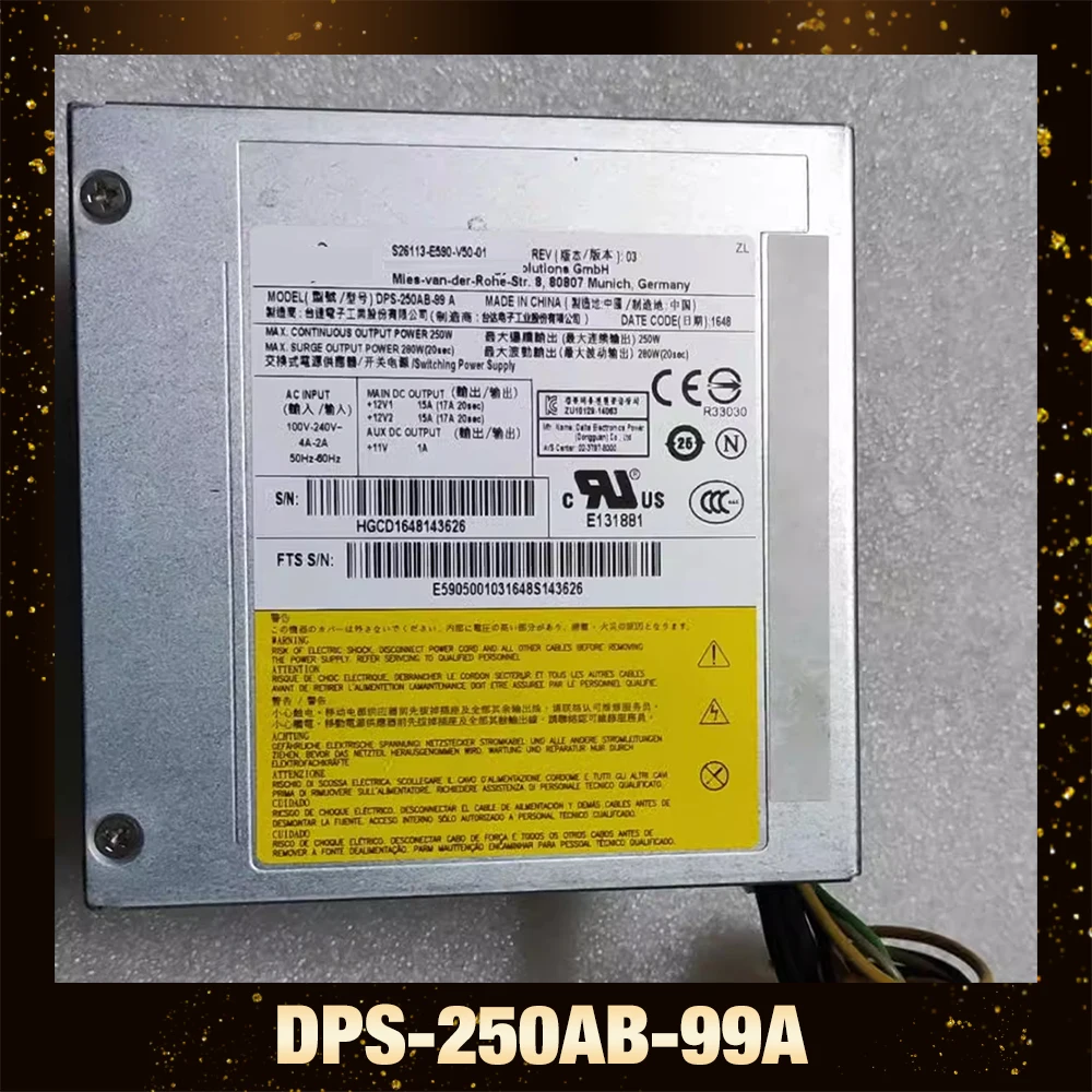 

For Fujitsu S26113-E590-V50-01 DPS-250AB-99A 250W power supply