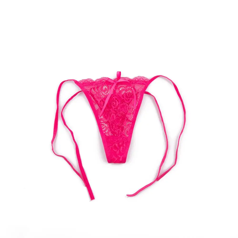

Thongs Sexy Briefs Underwear Low Waist Knickers Lace Floral Lingerie Transparent