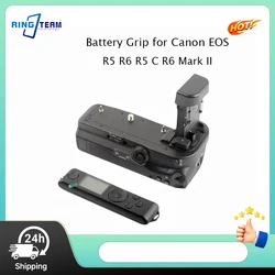 BG-R10 Camera Battery Grip for Canon EOS R5 R5 C R6 R6 Mark II Works with Dual LP-E6NH LP-E6N with 2.4G Wireless Remote