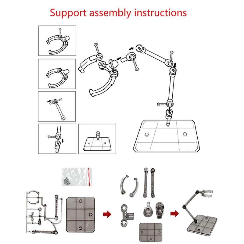 1 ensemble HG 1/144 figurine d'action Base approprié présentoir de cinéma support jeu