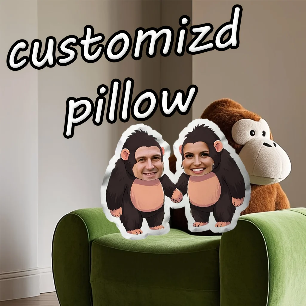 Upload Your Own Photo Customized Throw Pillow Personalized Portrait Pet Family Image Print Cushion Multi Size Home Sofa Bed Deco