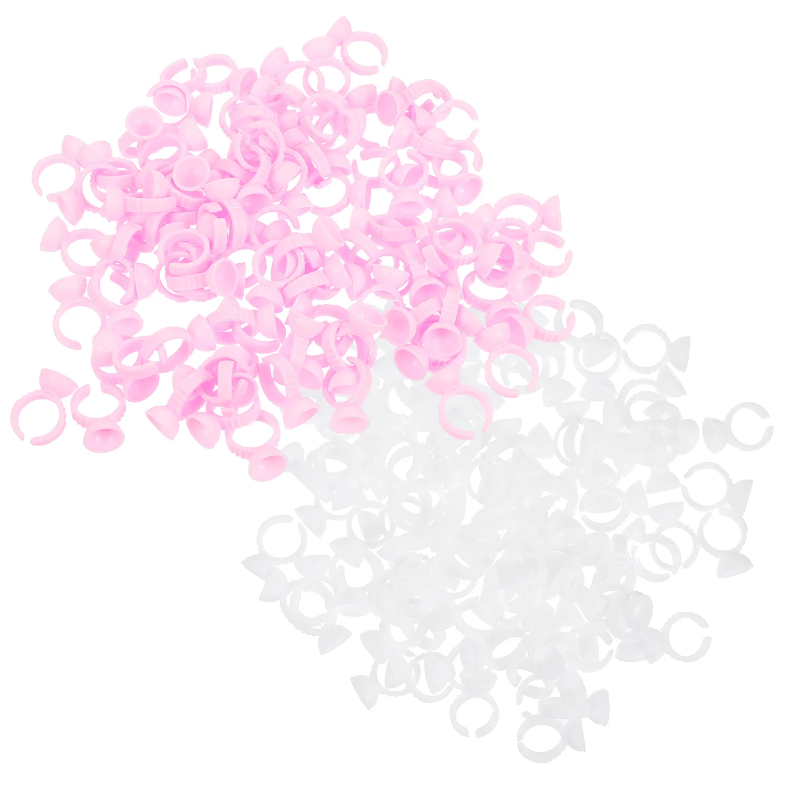 

400 Pcs Tattoo Color Cup Ink Pigment Ring Embroidered Beauty Salon Supplies Eyelash Glue Cups Holder Makeup Rings