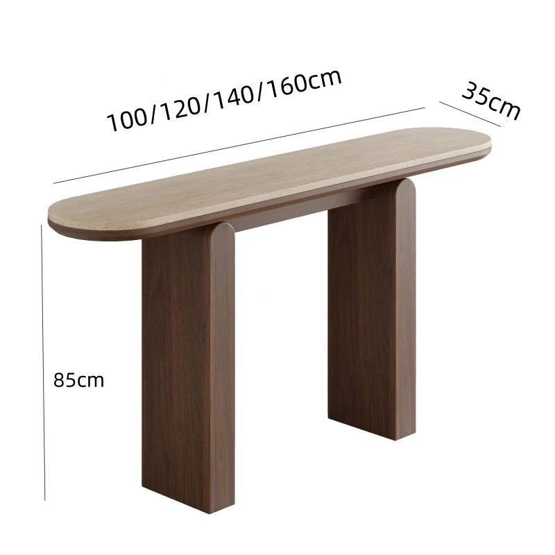 Premium entry entrance table Italian minimalist antique style living room corridor rock slab entrance platform new model