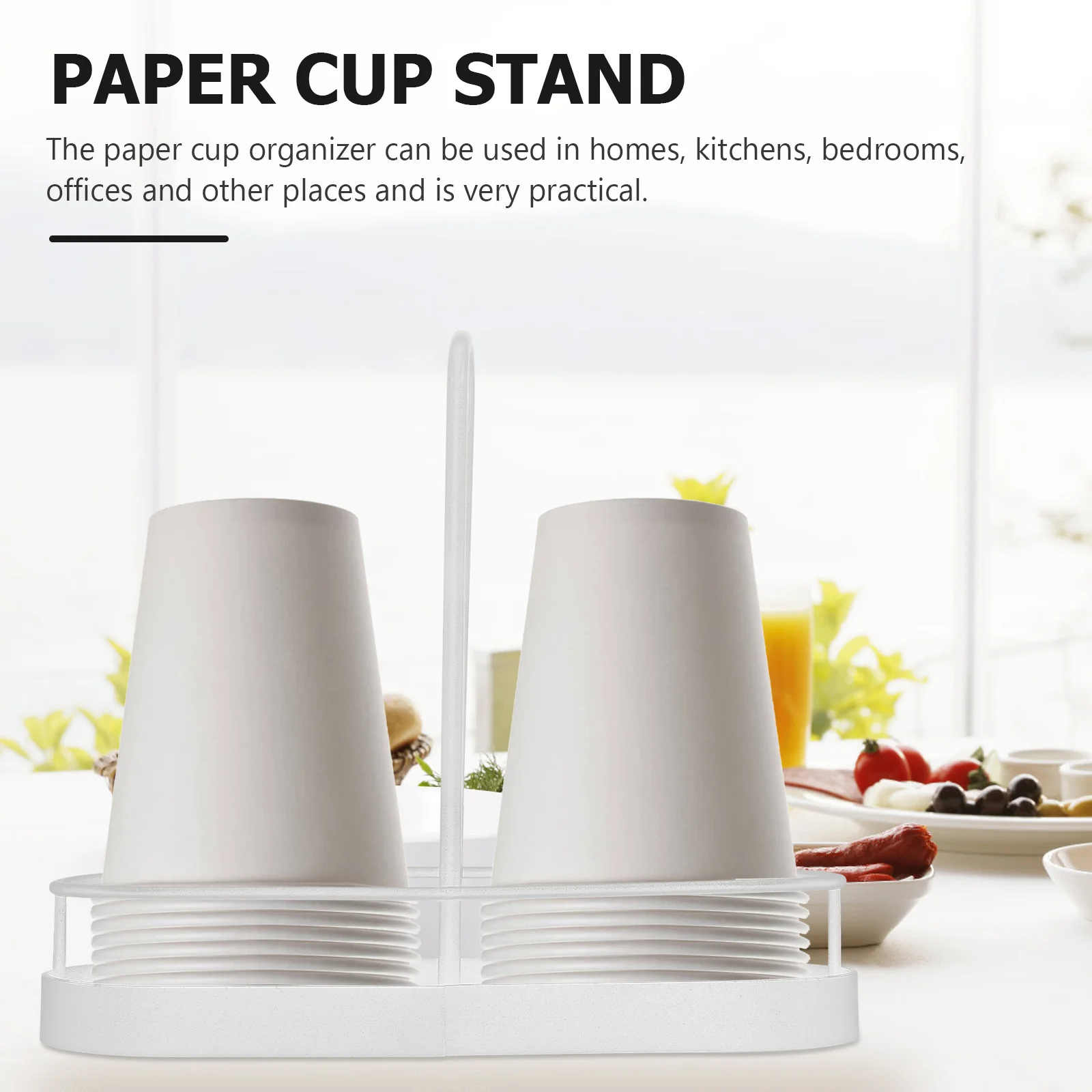 Disposable Cup Storage Rack Office Espresso Ground Steel Station Supplies