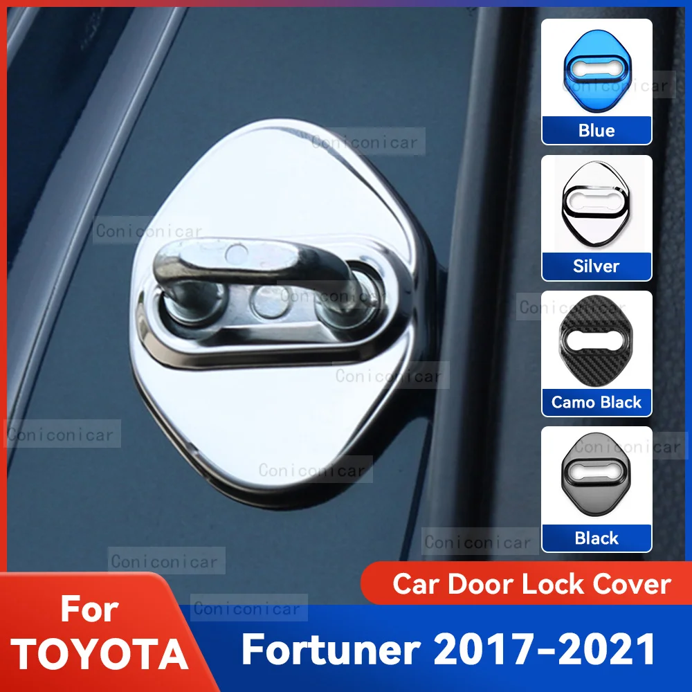 

Auto Car Door Lock Protect Cover Emblems Case Stainless Steel Decoration For TOYOTA Fortuner 2017-2021 Protection Accessories