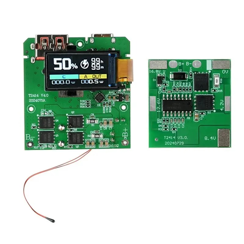 

BTLIFE - Модуль для портативного повербанка DIY с быстрой зарядкой PD 100 Вт, плата защиты аккумулятора 4S с цветным TFT-экраном