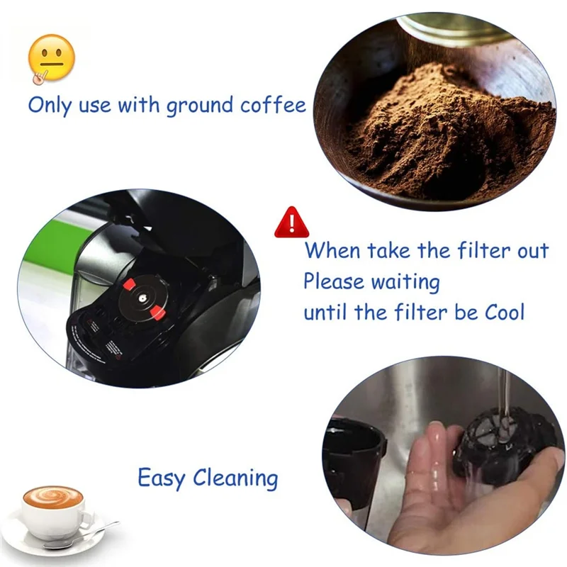 A005-Reusable Coffee Filter Forkeurig K-Cup 2.0 Model Replacement Part K200 K250 K300 K350 K400 K450 Series