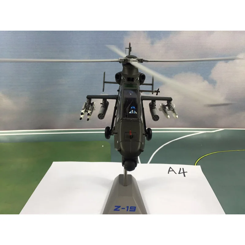 1:48 Scale Straight 19 Militarized Combat Helicopter Alloy Die Casting Z19 Straight 10 Model Collection Toys Gifts