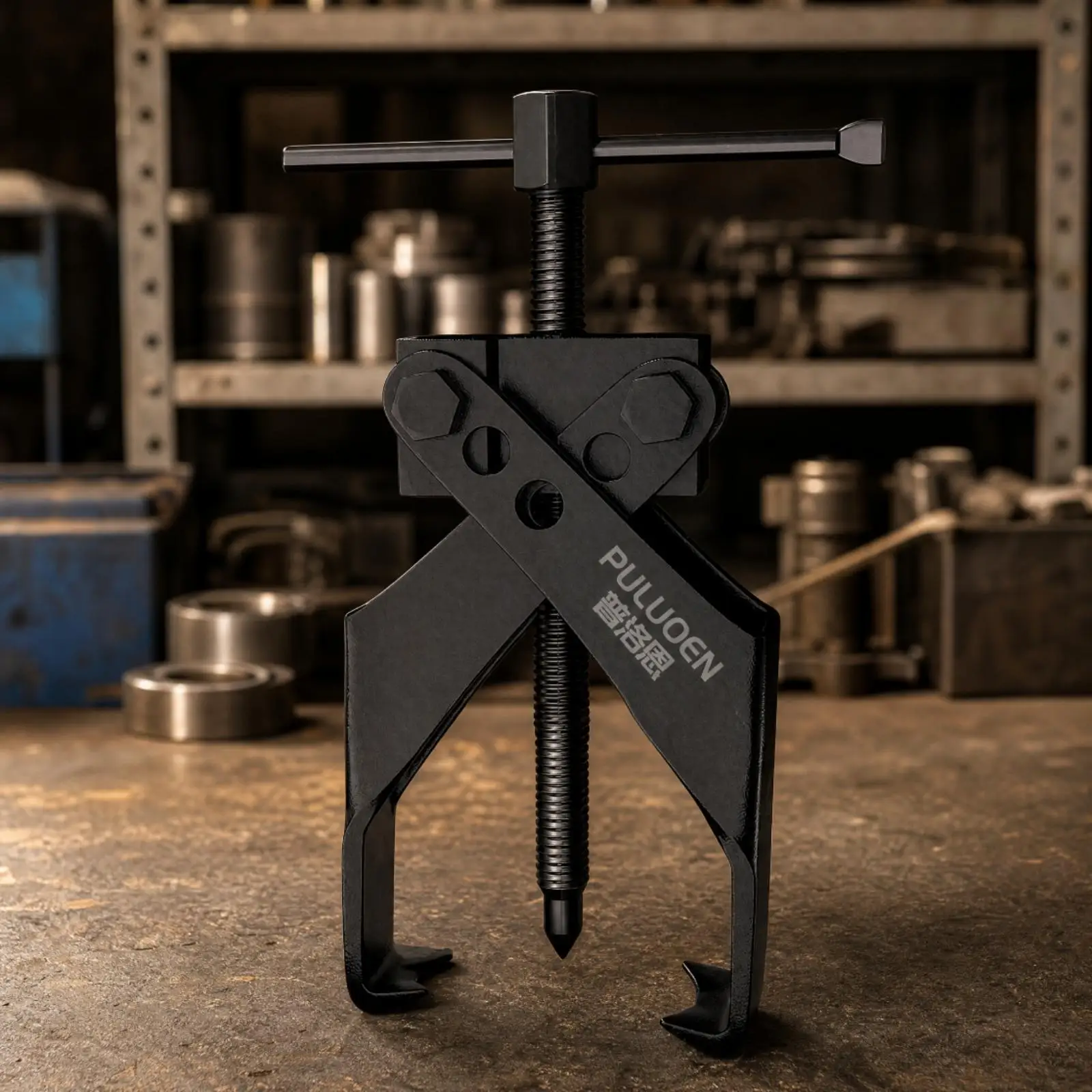 Two Jaw Cross Style Puller with Threaded Spindle for Press Fit Bearing Extraction Workshop Tool
