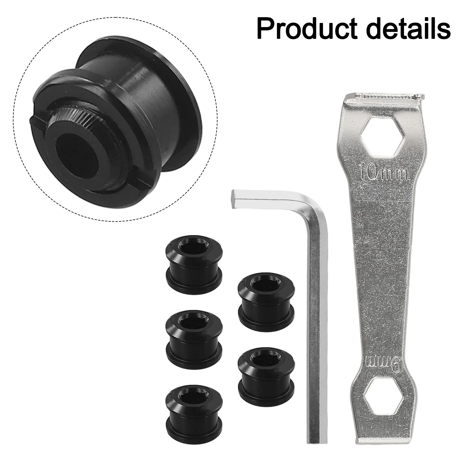 Aluminum Alloy Bolts Bike Chainring Bolts Bicycle Maintenance Tools Nut Length 6.4mm Outer Diameter 12mm For Bicycle Repair