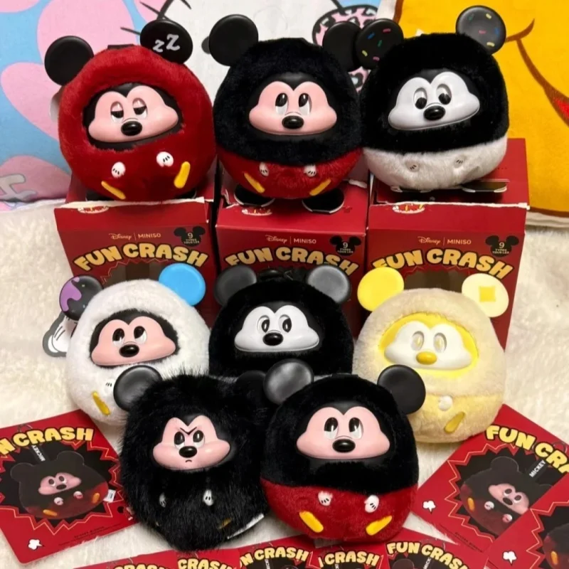 

Genuine Mickey Fun Crash Series Plush Blind Box Cute Cartoon Figure Mickey Vinyl Doll Bag Pendant Decor Ornament Surprise Gift