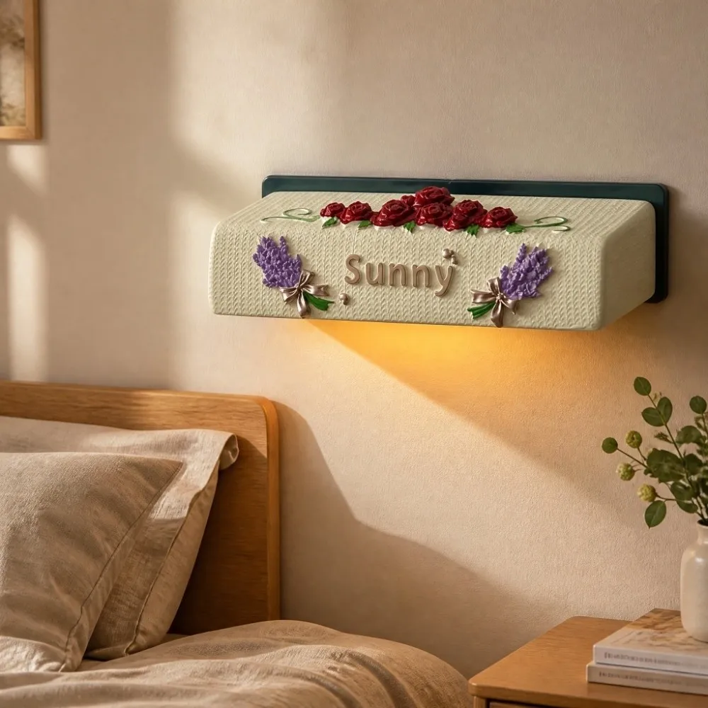 3D Embossed Flower LED Night Light Embossed Floral Magnetic Wall Sconce Luxury Magnetic Detachable Wall Night Light