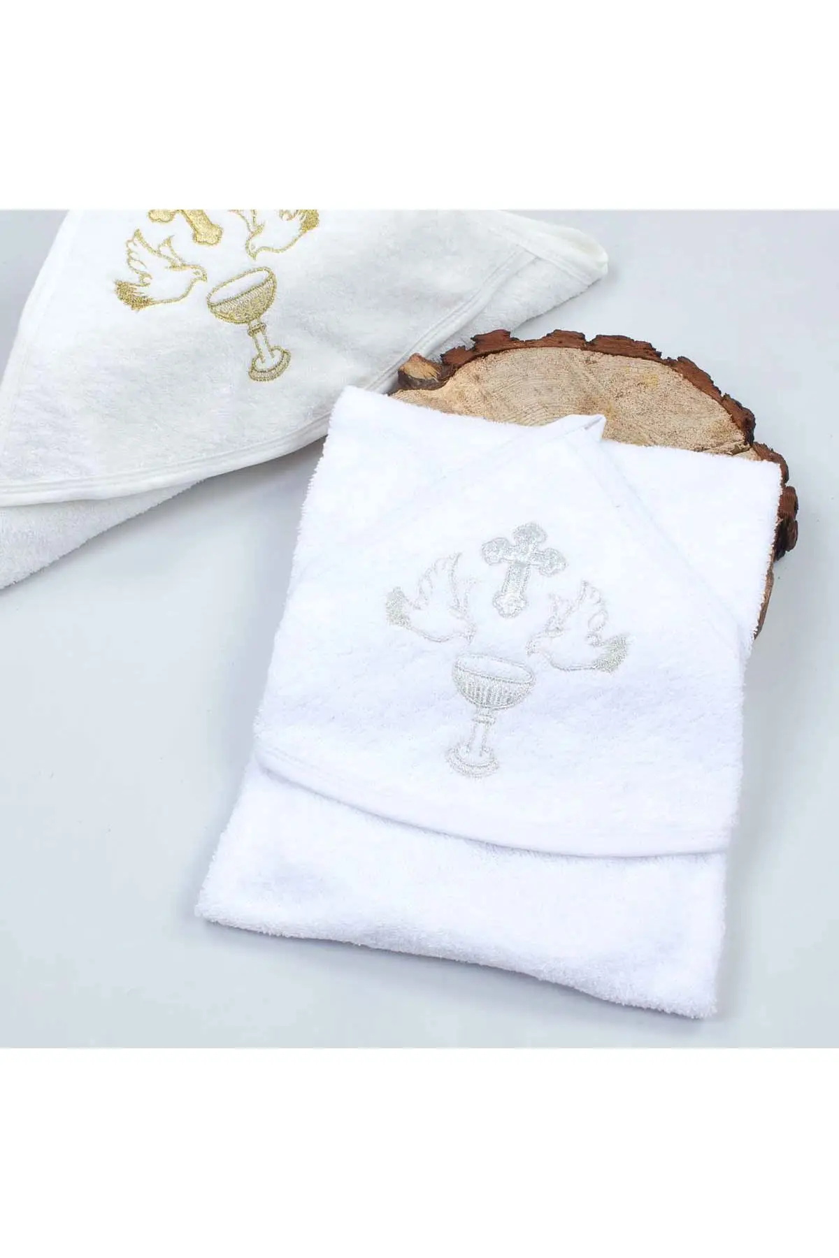 

Modakids White Baby Newborn Baptism Boy Girl Spiritual The Church Rebirth Crucifix Hooded Drying Towel Religious Ceremony Towel