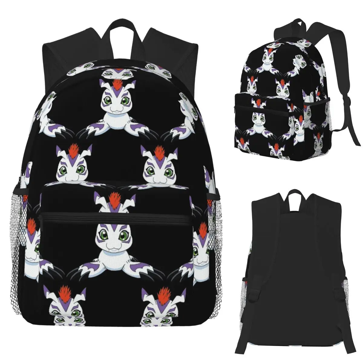 อะนิเมะดิจิมอนโกมามอนกระเป๋าเป้สะพายหลังนักเรียนกระเป๋าเดินทางเดย์แพ็คสำหรับผู้ชายผู้หญิงแฟชั่นกระเป๋าหนังสือกระเป๋าสะพาย