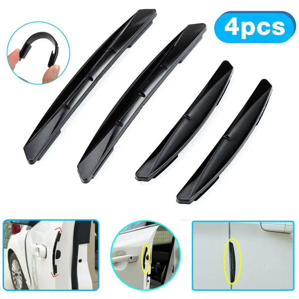 

4pcs 3r Anti-collision Rubber Car Door Edge Guard Bumper Anti-scratch Protector Moulding Strip Accessories