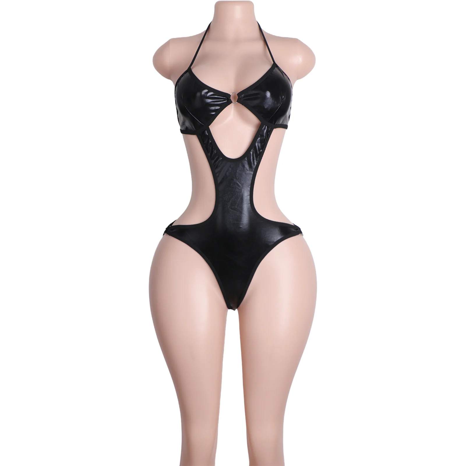 

Metallic Leotard Bikini Clubwear with Mesh Stockings Garter - Sparkly Stage Outfit Exotic Pole Dance Fashion Dancing Apparel