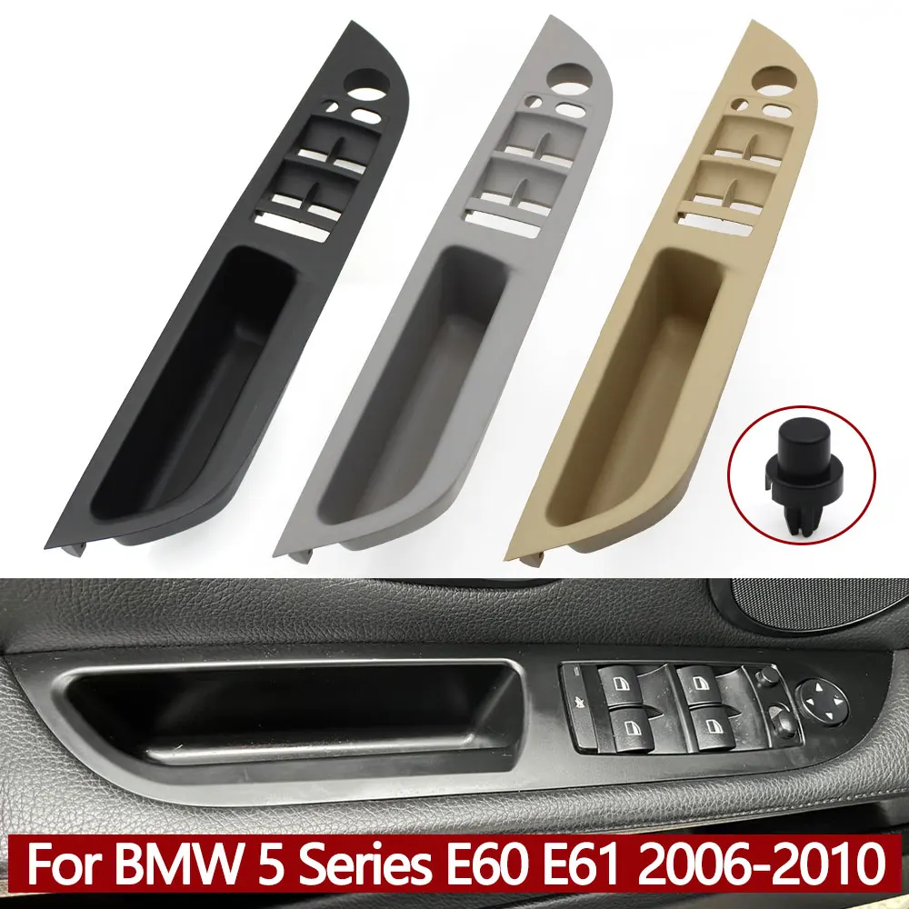 LHD RHD Car Interior Handle Inner Door Armrest Panel Pull Trim Cover Replacement For BMW 5 Series E60 E61 2006-2010 51416983703