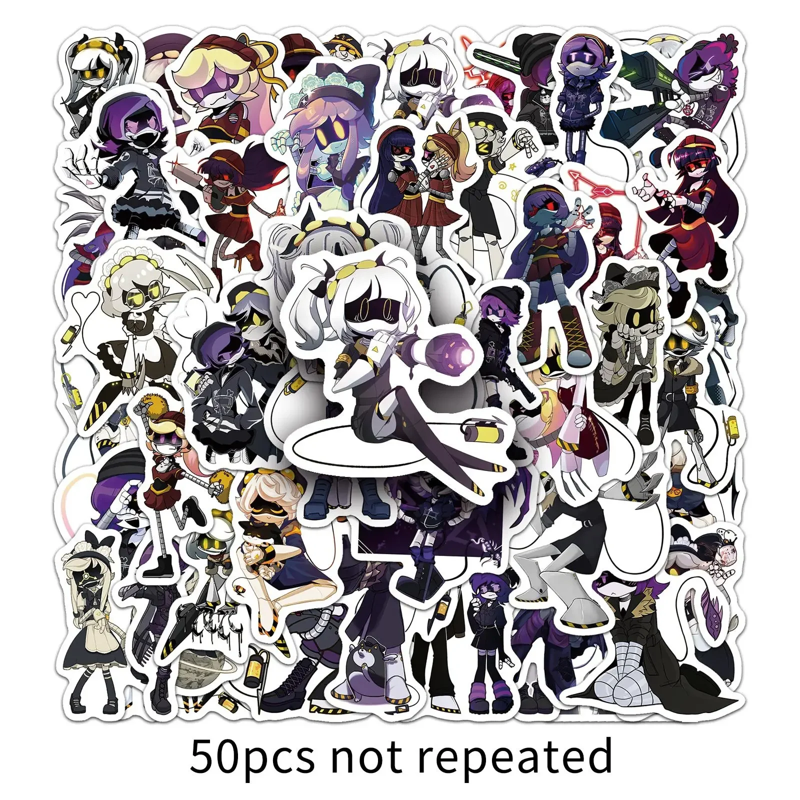 50개 만화 살인 드론 애니메이션 스티커 물컵 DIY 전화기 노트북 여행가방 스케이트보드 그래피티 데칼 어린이 장난감 선물