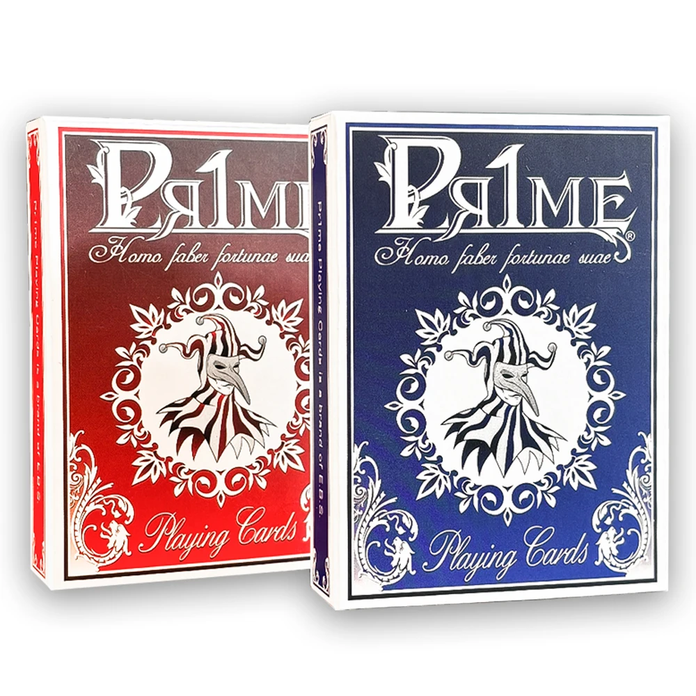 Pr1me Red&Blue Playing Cards Classic Premium Poker Cards Standard 56 Card Deck of Cards for Parties, Gatherings and Collections