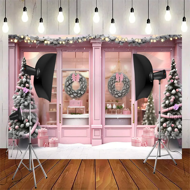 SHENGYONGBAO Christmas Day Wreath Snowman Photography Backdrop Props Family Xmas Eve Party Living Room New Year Background YR-02