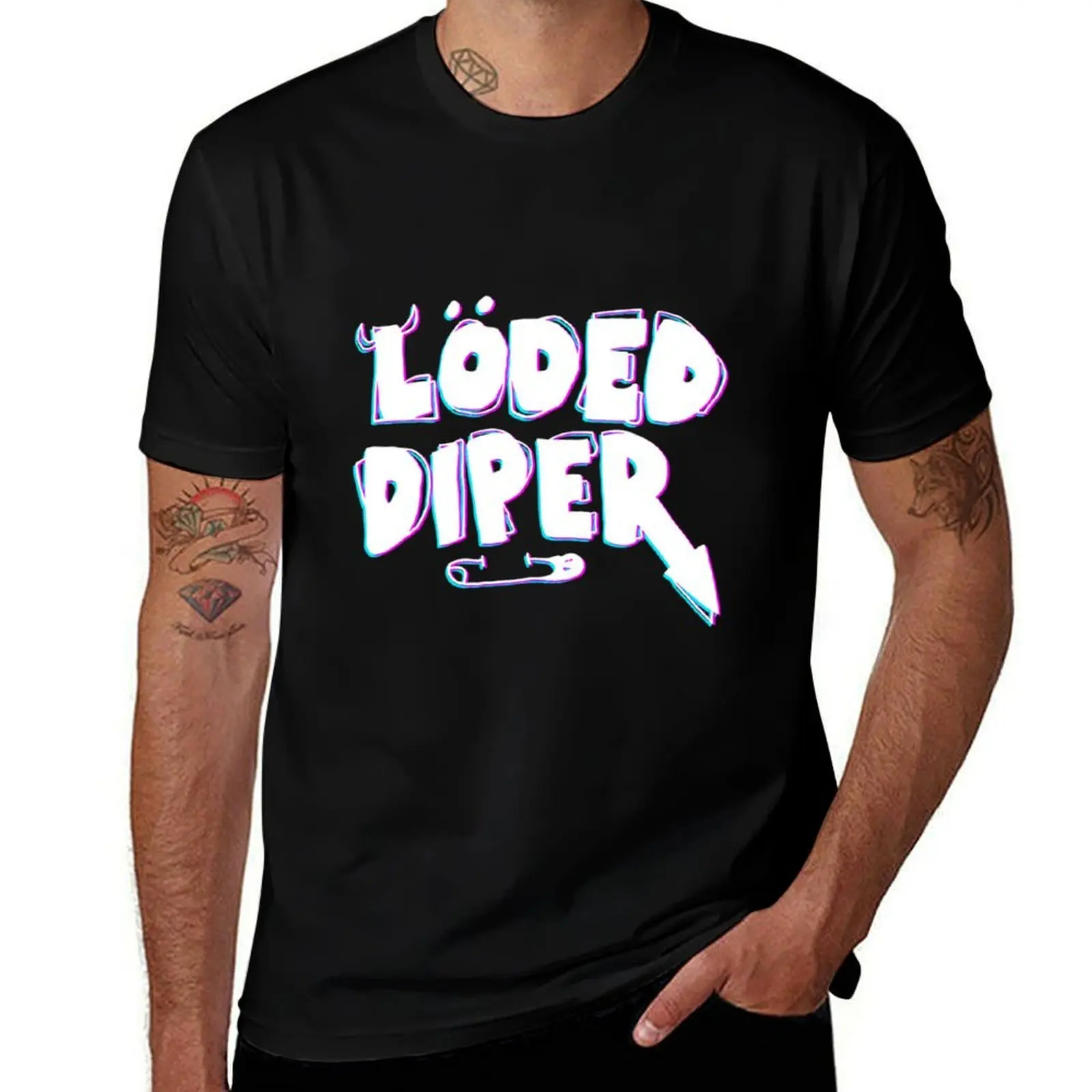 

Light of Loded Diper T-Shirt anime t shirts oversize man t shirts graphic T-Shirt