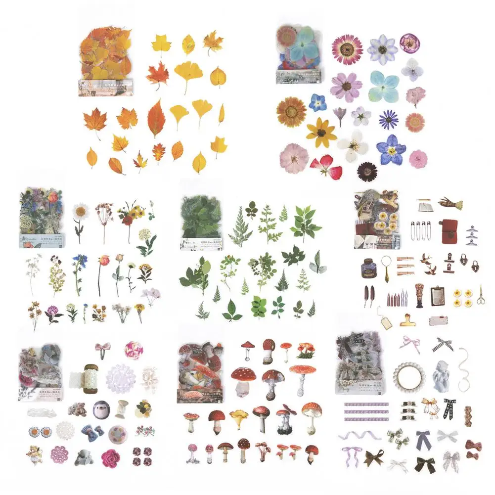 Водонепроницаемые наклейки для домашних животных, устойчивые к царапинам набор наклеек, 40 шт., набор наклеек для домашних животных с растениями, цветами, грибами, для ноутбука, конверта, телефона