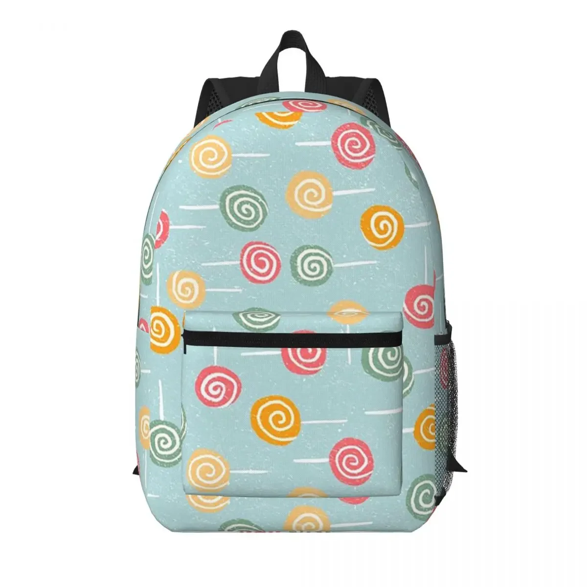 Colorful Candy Lollipop Themed Student Backpack School Bag Hiking Travel Daypack for Boys Girls Bookbag Shoulder Bags