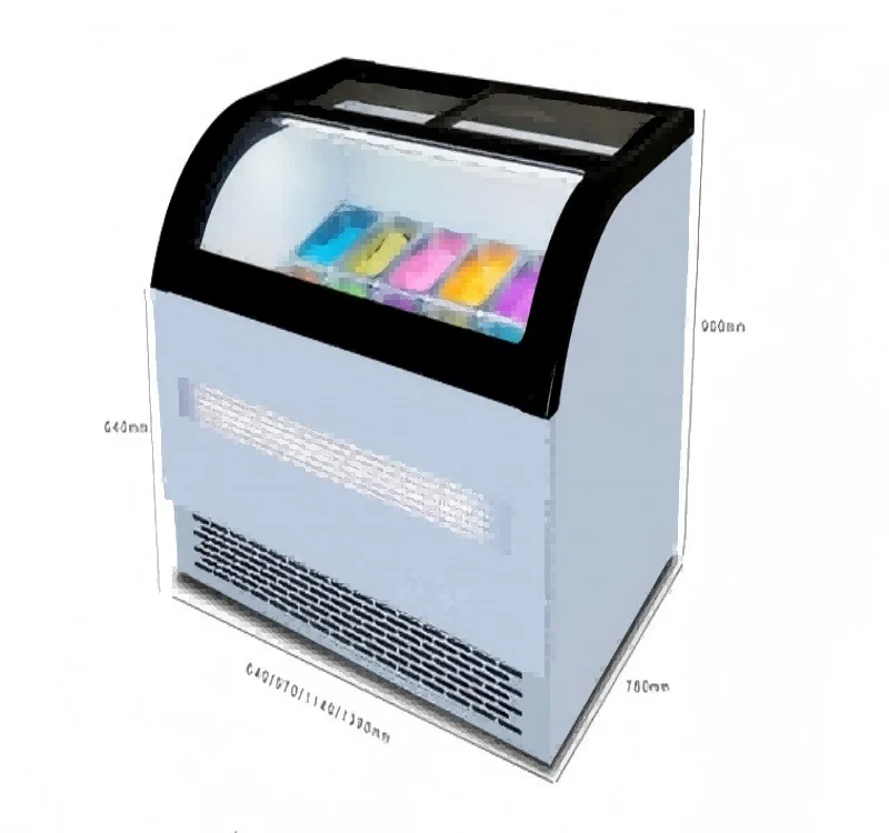 High Quality Electric Mini Ice Cream Display Freezer for Household Hotel or Garage Commercial Supermarket Chest Freezer