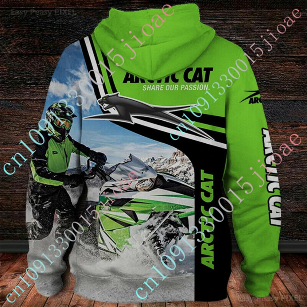 Arctic Cat Oversize Zip Hoodies Anime Hoodies For Men Women Harajuku Pullover Top Unisex Clothing Casual Sweatshirt Custom Logo