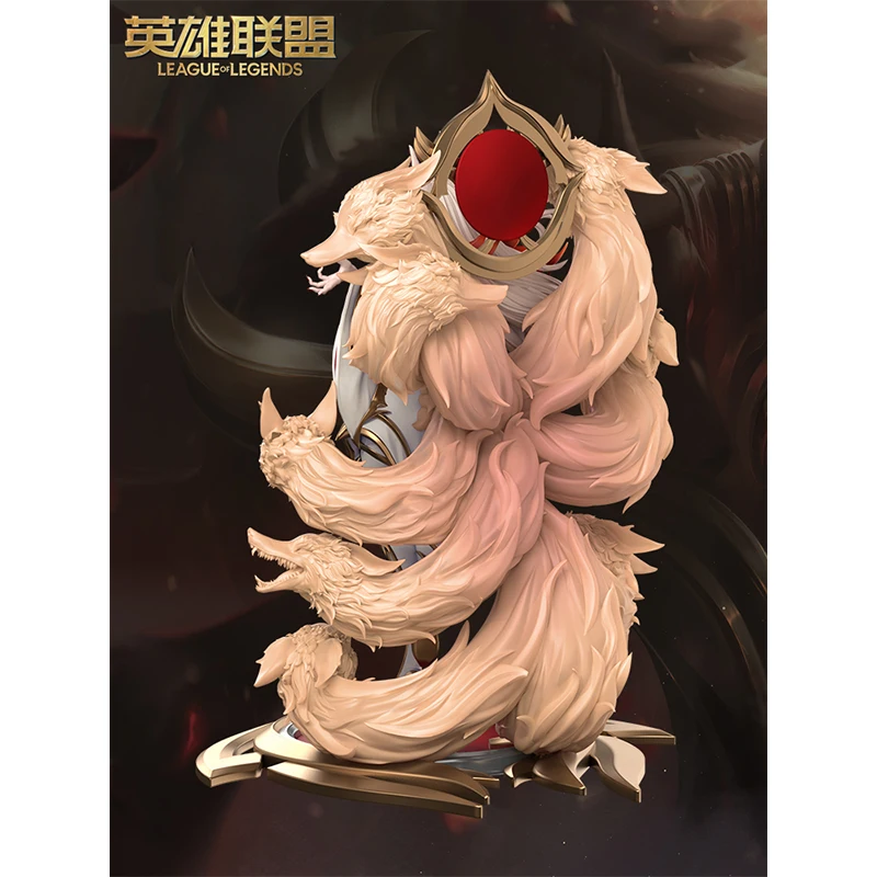 Original League of Legends Hall of Fame Faker Alliance Immortal Ahri Anime Figure 1/6 Statuette Collection Ornaments Model Toys