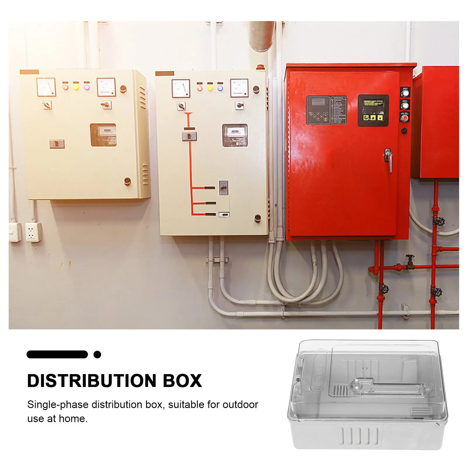 Plastic Power Distribution Box with Transparent Window Sturdy Design for Outdoor Rv Electrical Installation Small Circuit