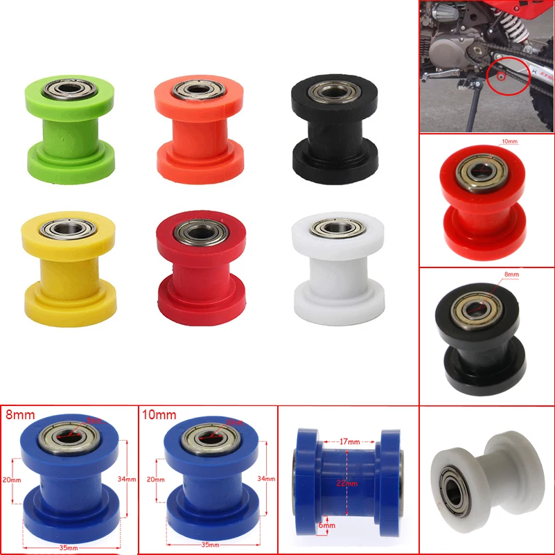 

8/10mm Drive Chain Roller Pulley Wheel Slider Tensioner Wheel Guide For Enduro Motorcycle Motocross PIT Dirt Bike ATV CRF CR XR