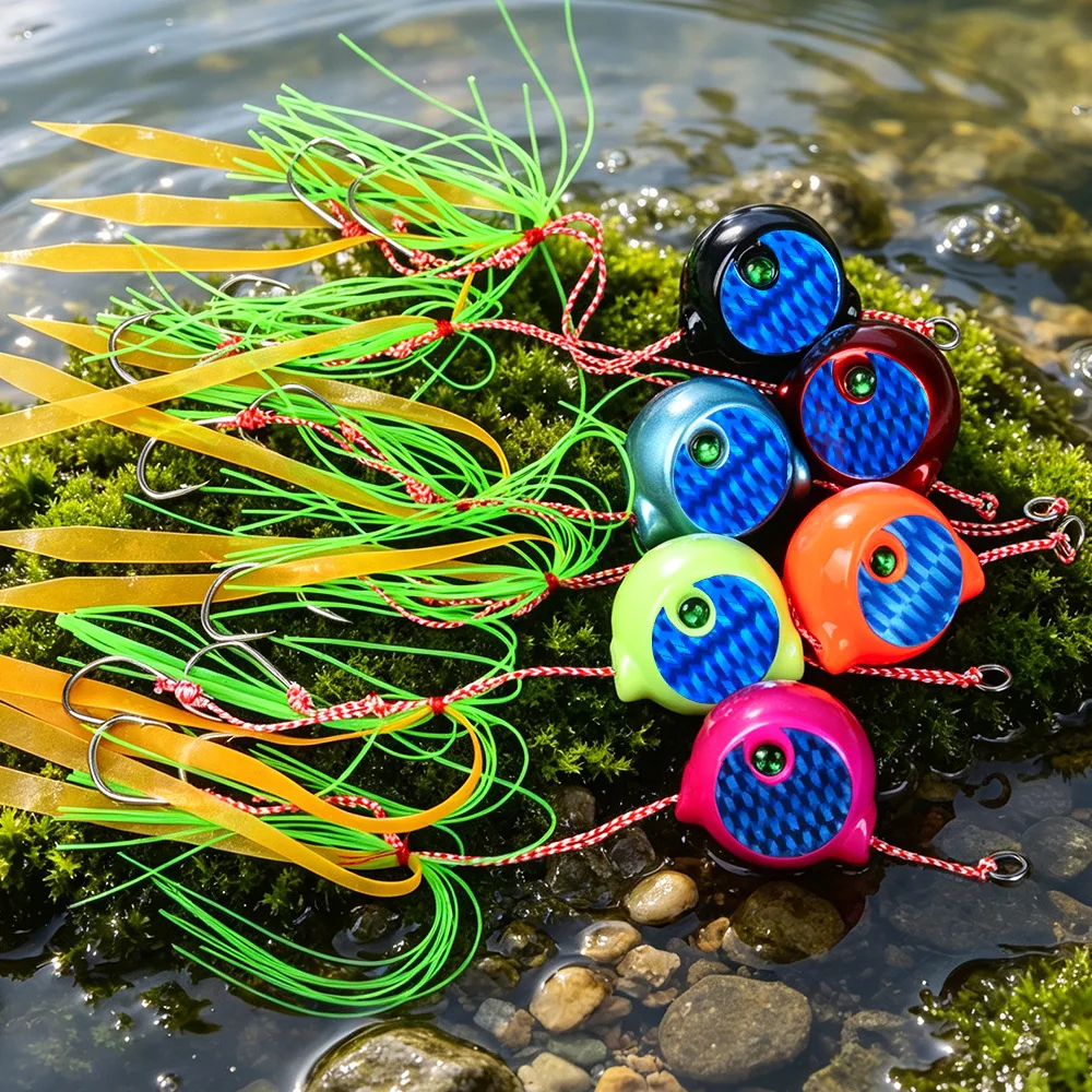 PRO BEROS 40-150g Weitwurf-Meeresangelköder Jigkopf Eisenblei-Fischköder Doppelhaken für Zackenbarsch Bass Bootangel-Ausrüstung – Detail 1