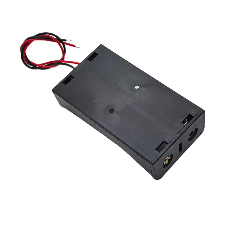 New Black Plastic Storage Box Case Holder For Battery 18650 With 6\
