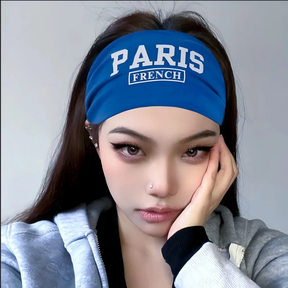 

Новая модная и винтажная спортивная повязка на голову для мужчин и женщин, классический высококачественный головной платок для фитнеса и йоги.