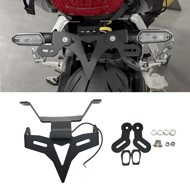 

Motorcycle License Plate Holder Tail Light Bracket Tidy Fender Eliminator For Honda CB650R CBR650R CB CBR 650R 2019-2023 2022