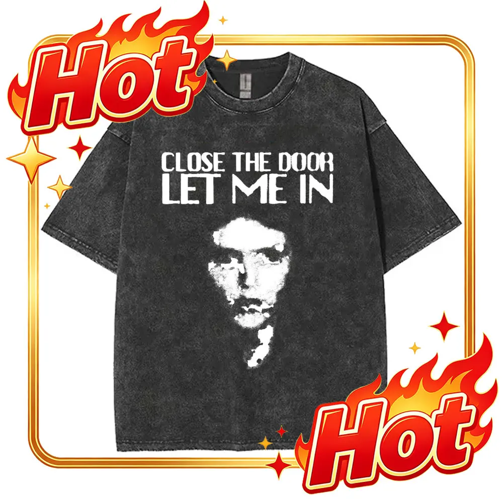Custom Washed‌ Vintage Ethel Cain Perverts Vacillator Close The Door Let Me In Graphic T-shirt Men Women Retro Gothic Oversized