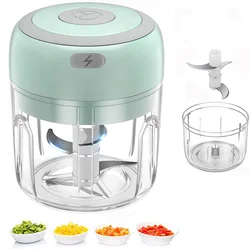 Mini Electric Mixers Kitchen Food Processor Garlic Chopper Vegetable Chili Chopper USB Home Masher Machine Kitchen Gadgets