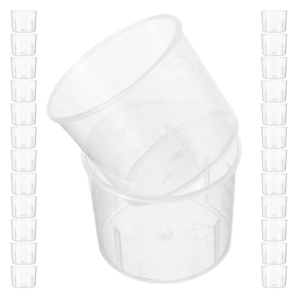 

200pcs Measuring Cups Graduated Small Transparent Resin Mixing Cups 15Ml Lab Liquid Pigment Paint Plastic Craft Epoxy Clear