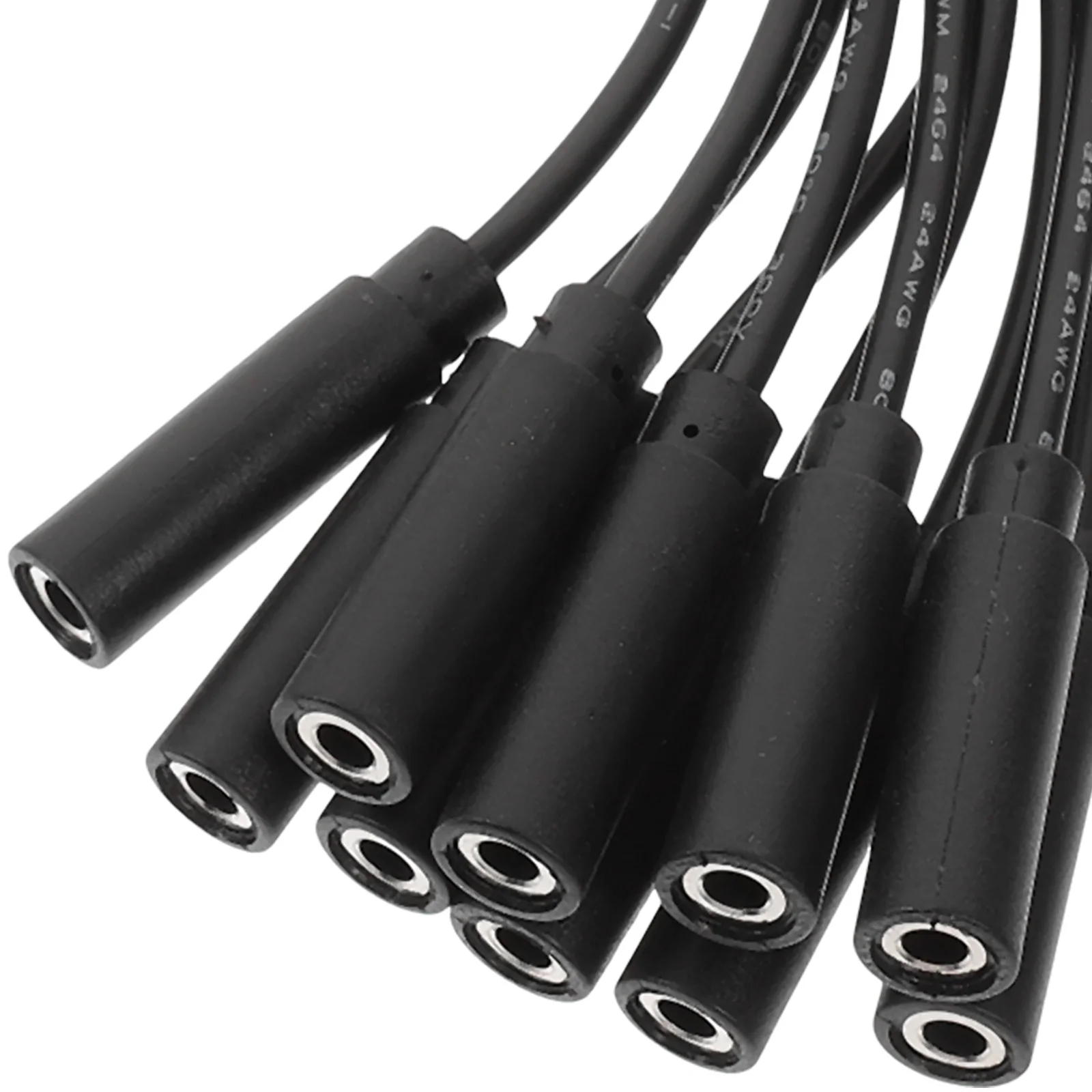 

10Pcs 3.5mm Female Plug Mono Audio Cable Open End Bare Wire Connector for Headphone Earphone Wired Headset Black