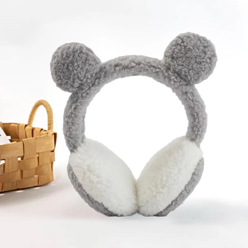 ผู้หญิงฤดูหนาว WARM Plush Earmuffs หูหมีน่ารักหูอุ่น Earflap กลางแจ้ง Windproof หู-Muffs Faux Furry หูครอบคลุม