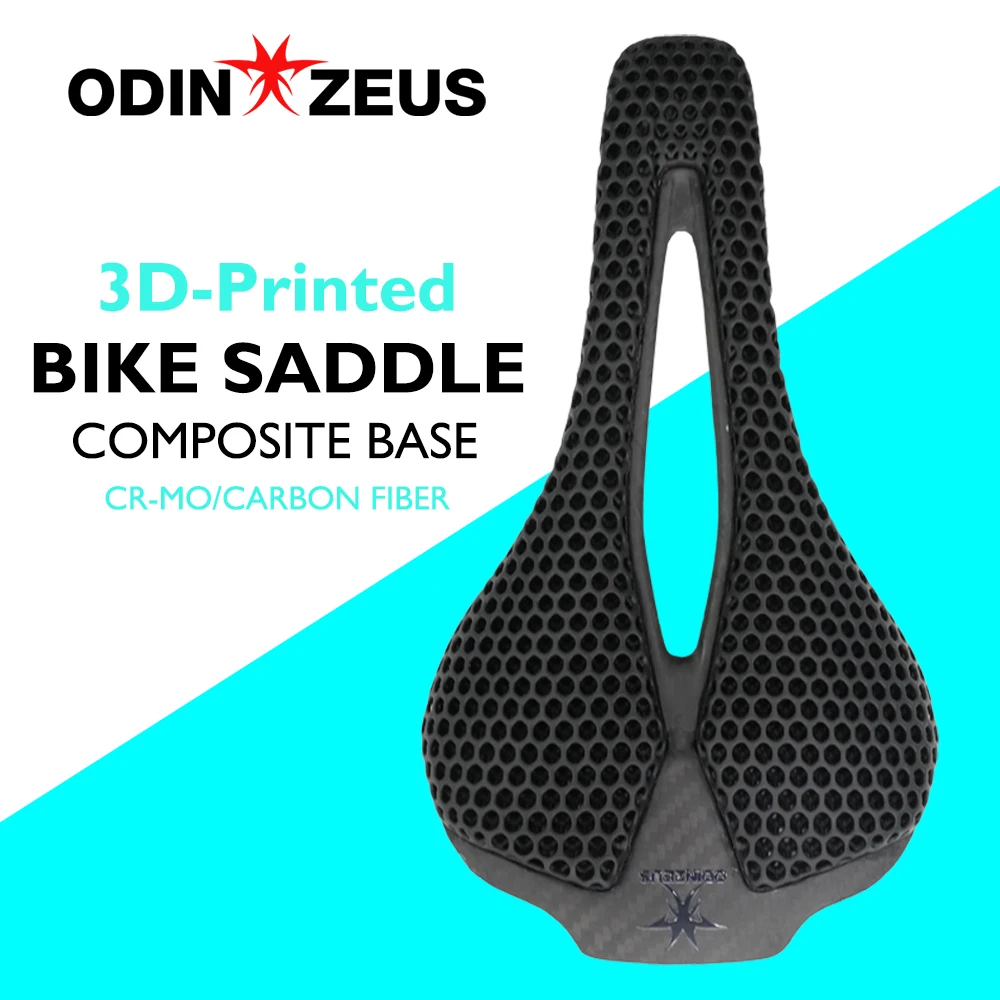 ODINZEUS 3D Printed Bicycle Saddle Carbon Fiber Cushion Ultralight Bicycle Seat for Mtb/Road Bikes 7x9mm Bicycle Accessories
