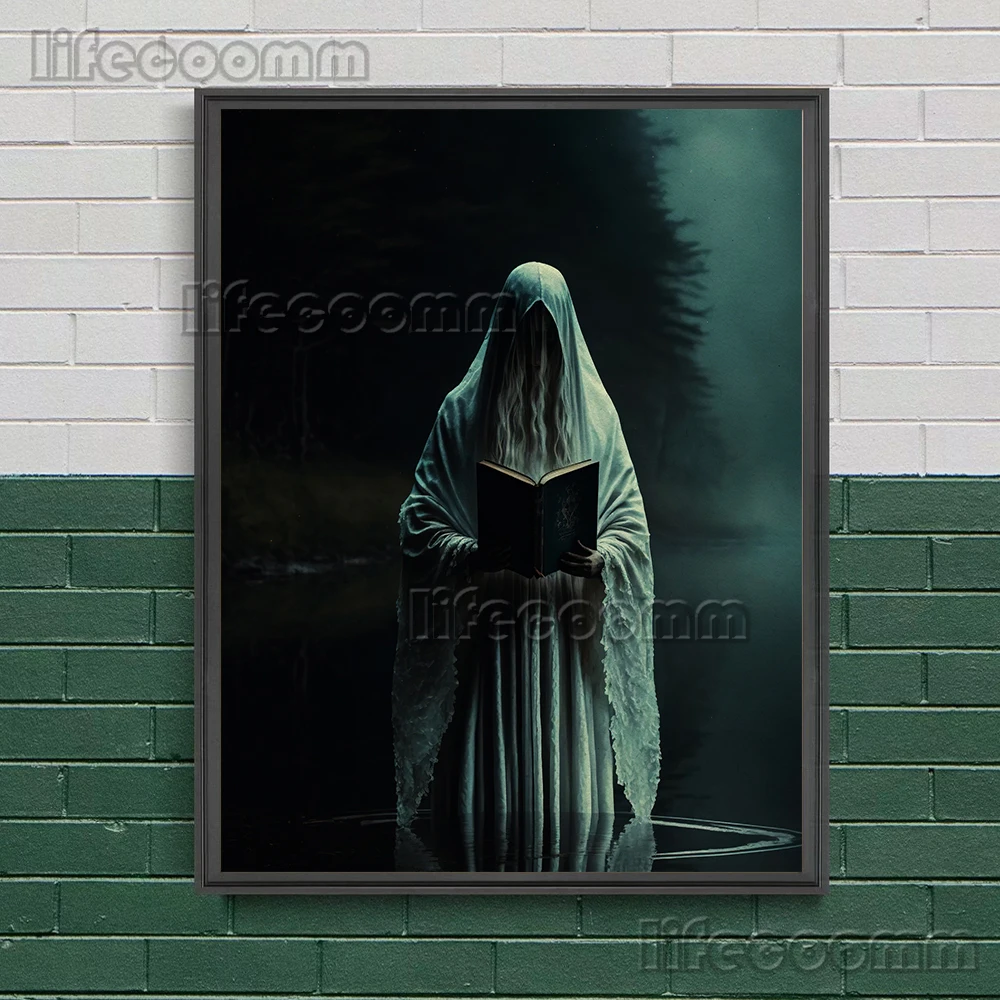 The Swamp Wizard Is Singing Dark Magic Vintage Wall Art Canvas Painting Mysterious Witchcraft Art Poster And Print Home Decor