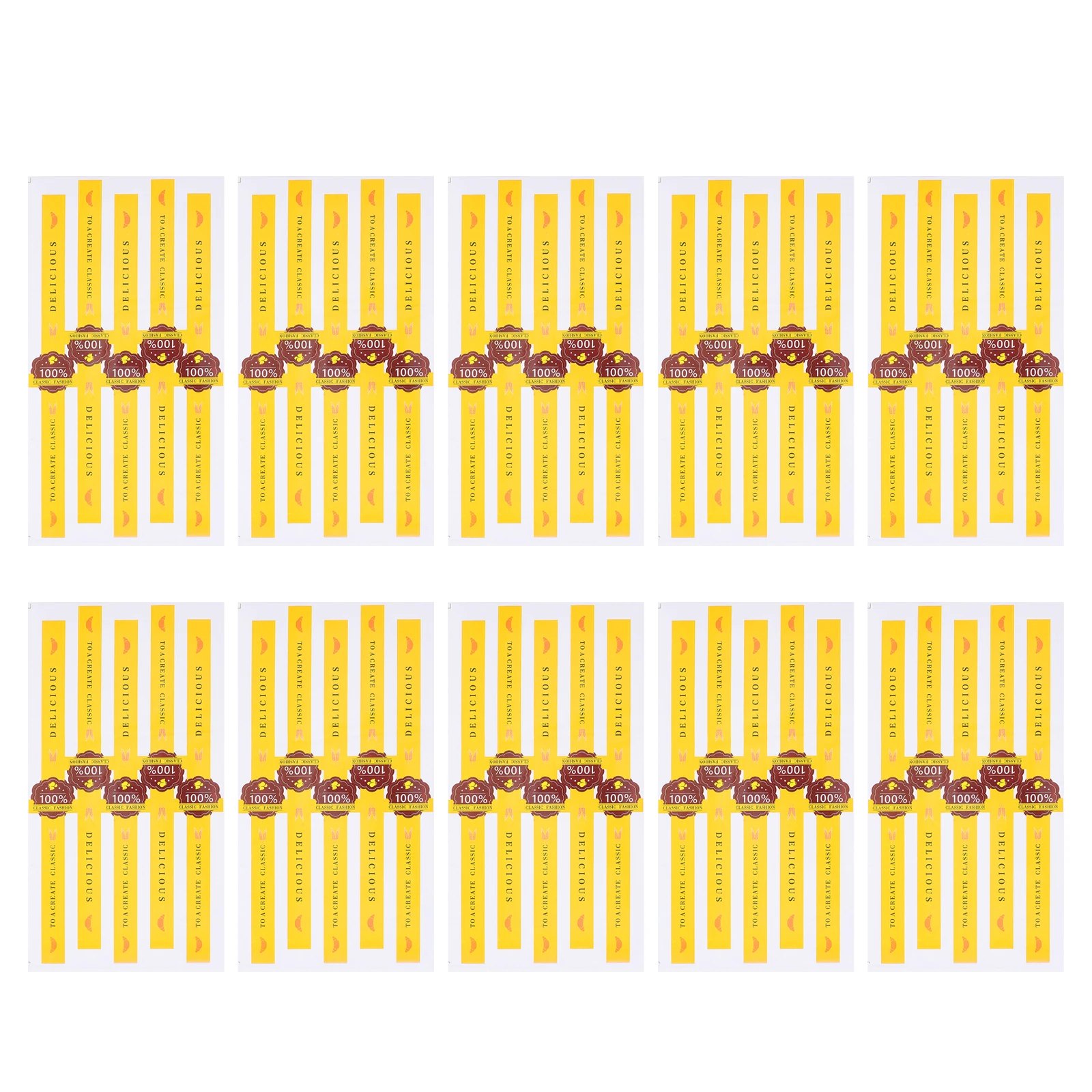 

100 Pcs Box Stickers Copper Plate Tamper Resistant Stickers Labels Baking Seals Packaging Tamper Resistant Adhesive